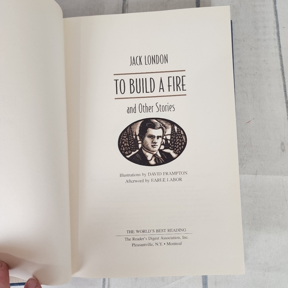 Vintage 90s Jack London To Build A Fire and Other Stories Hardcover - Picture 6 of 12